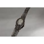 A STERLING SILVER LADIES WRISTWATCH