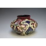 A LOW MOORCROFT MASQUERADE BOWL, W 17 cm