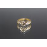 AN 18CT GOLD DIAMOND SOLITAIRE RING, the rub over set diamond is an estimated 1 carat, ring size N