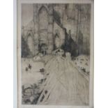 JULES DE BRUCKYER (1870-1945). 'The Church of St. Nichols Gand', inscribed, signed in pencil lower