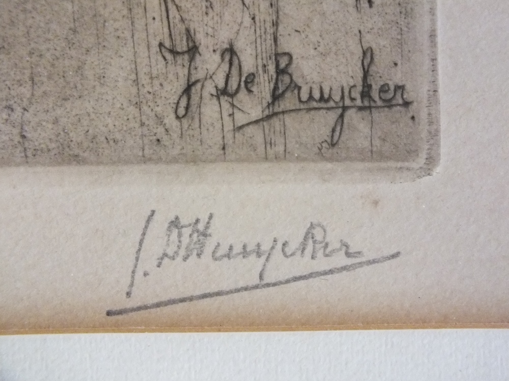 JULES DE BRUCKYER (1870-1945). 'The Church of St. Nichols Gand', inscribed, signed in pencil lower - Image 3 of 6