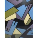 DAVID BARNES (XX-XXI). Welsh school, abstract composition, signed verso, oil on board, framed and