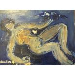 CLAUDE MAILLARD (b.1900). Modernist study of a reclining female nude, signed and dated 1967 lower