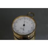 AN ANTIQUE POCKET BAROMETER BY BEAUMONT OF MOUNT STREET GROSVENOR SQUARE, Dia 5 cm