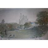 HUGH MAXWELL CASSON (1910-1999). A study of BUCKLAND ABBEY and its grounds, signed in pencil lower