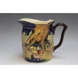 A ROYAL DOULTON GNOME SPIDERWEB STYLE LUSTRE JUG, featuring the munchkins gnomes style design by