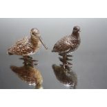 TWO AUSTRIAN COLD PAINTED BRONZE TYPE FIGURES OF BIRDS, H 6 cm