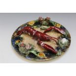 A PALLISY LOBSTER DESIGN PLATE, Dia 25 cm