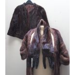 A VINTAGE FAULKES OF EDGBASTON LADIES FUR STOLE / WRAP, together with a smaller mink fur stole