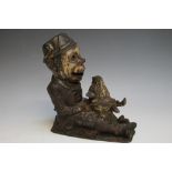 A CAST NOVELTY MONEY BOX - PADDY AND THE IRISH PIG OF PROSPERITY, stamped to base ENG PAT JULY 28