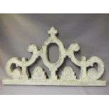 AN ARCHITECTURAL PLASTER CAST OF A JACOBEAN PARAPET, W 119 cm, H 67 cm