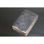 A HALLMARKED SILVER CARD CASE - CHESTER 1912, H 8.5 cm