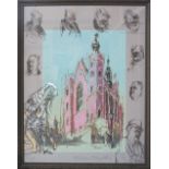 FELIKS TOPOLSKI (1907-1989). Polish school, study of a Continental Cathedral with vignettes of