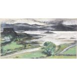 LIA VERMEIRE. Impressionist stormy Scottish coastal scene 'The Sound of Mull from Glenaros', see