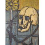CIRCLE OF BERNARD BUFFET (1928-1999). French school, surrealist composition with skull and