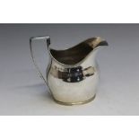 A GEORGIAN HALLMARKED SILVER CREAM JUG BY CHARLES CHESTERMAN II - LONDON 1797, W 11 cm