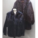 A VINTAGE LADIES MINK AND LEATHER JACKET BY FAULKES OF EDGBASTON, together with two other ladies