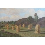 A.S.HESSLING (XXI). Australian harvest scene, signed lower right and dated 1896, oil on canvas,