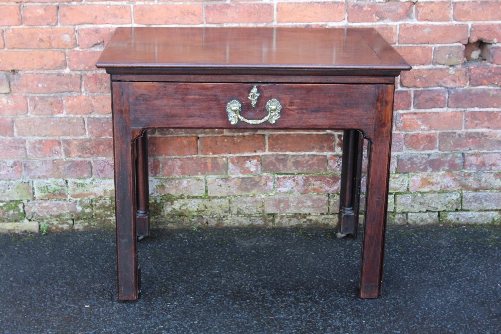 A GEORGIAN MAHOGANY CHIPPENDALE PERIOD ARCHITECTS TABLE, the hinged top with adjustable ratchet - Image 2 of 12