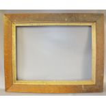 A 19TH CENTURY MAPLE FRAME WITH GOLD SLIP, with gold slip, frame W 7 cm, slip rebate 77 x 55 cm,