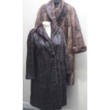 A SELECTION OF THREE LADIES VINTAGE FUR COATS, to include a cream ermine fur jacket with fox fur