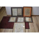 EIGHTEENTH CENTURY STAFFORDSHIRE MAPS to include H. Moll with antiquities, William Tunnicliff,