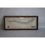 A FRAMED MAP OF LAKE WINDERMERE c.1783, surveyed by P. Crosthwaite, hand coloured with illustrations