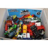 A QUANTITY OF PLAYWORN DIECAST VEHICLES, by Matchbox etc