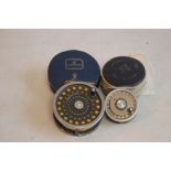 HARDY BRO'S - A HARDY MARQUIS NUMBER 2 SALMON REEL IN FITTED BLUE CASE, together with a Hardy