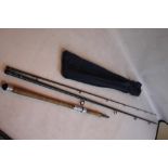 HARDY BRO'S THE FAVOURITE "SPECIALIST" GRAPHITE THREE PIECE FLY ROD, in a canvas bag