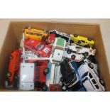 A QUANTITY OF PLAYWORN DIECAST VEHICLES, by Corgi, Matchbox, Burago etc