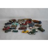 A QUANTITY OF PLAYWORN DINKY AND CORGI DIECAST VEHICLES