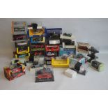 A LARGE QUANTITY OF BOXED DIECAST VEHICLES AND MOTORCYCLES by Corgi, Solido, Gama, Ixo, Mattel,