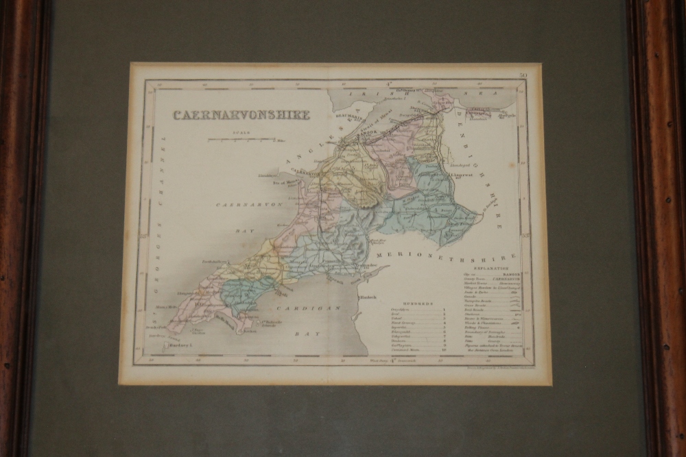 OWEN & BOWEN COUNTY MAP OF STAFFORDSHIRE double framed with two Owen & Bowen road strips showing - Image 3 of 4