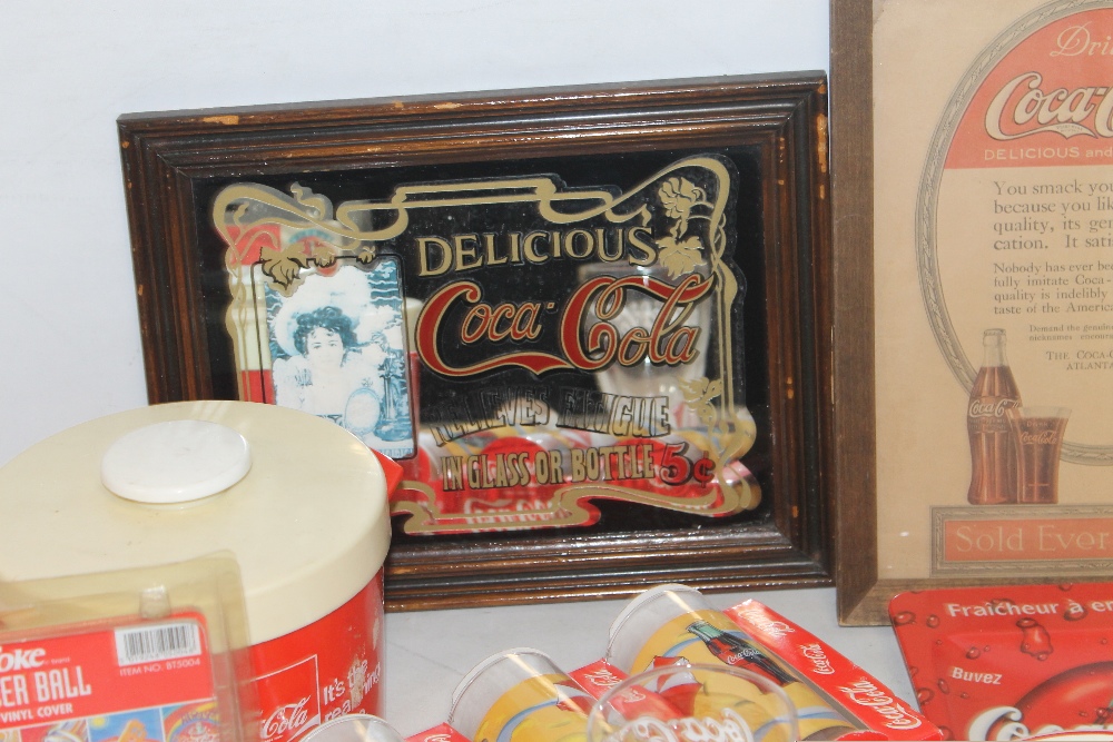 COCA-COLA, A QUANTITY OF VINTAGE ADVERTISING WARES to include ice bucket, glasses, ash trays etc. - Image 2 of 6