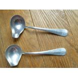 A PAIR OF LUFTWAFFE ALLOY SAUCE LADLES, each fully marked with Luftwaffe eagle, L 20 cm (2)