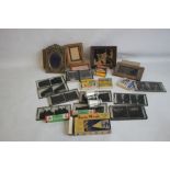 A BOX OF VICTORIAN AND LATER PHOTOGRAPHIC PLATES to include one box of plates which says on the