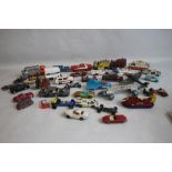 A QUANTITY OF PLAYWORN VEHICLES, By Dinky, Corgi Solido