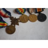 A WWI 1914-1915 STAR MEDAL TRIO, named to 1537 SJT C. W. Bragger Worc. Yeo.., along with a victory