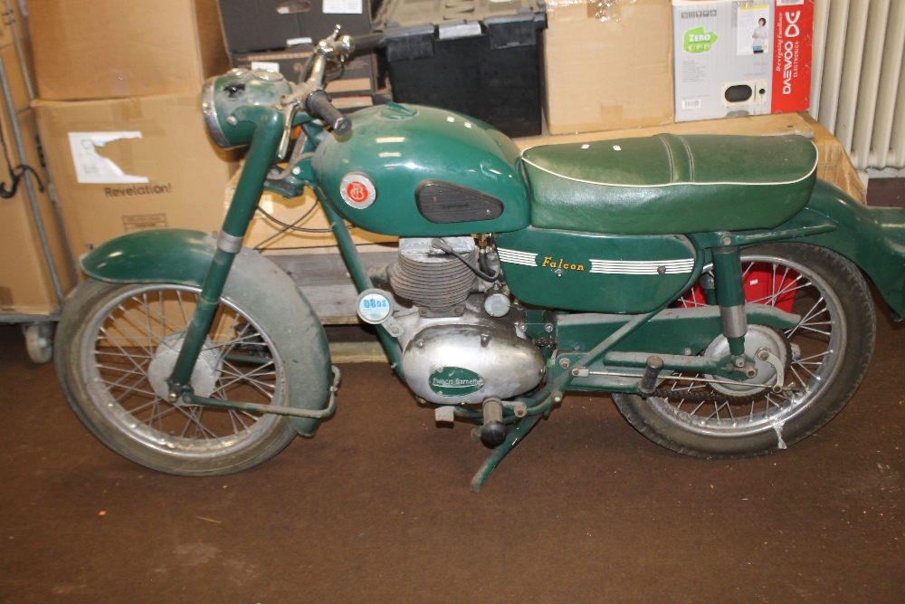 A 1962 FRANCIS BARNETT FALCON 87 199CC MOTORCYCLE, registration number LAS 919, no MOT