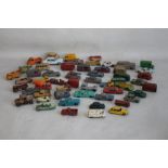 A QUANTITY OF PLAYWORN 1:75 SCALE DIECAST VEHICLES, by Matchbox Dublo Dinky, Lone Star etc