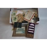 A BOX OF ASSORTED EPHEMERA AND MAPS to include military and railway interest items