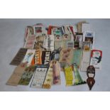 A COLLECTION OF BOOKMARKS to include advertising examples, motoring, insurance companies, leather