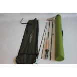 A SPORTFISH PURECAST 7' #4, four piece fly rod in canvas bag and hard carry case