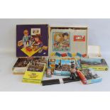 A 1960S LEGO SYSTEM PLAY SET in original wooden box, a boxed German collection of play furniture,