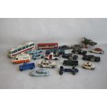 A QUANTITY OF PLAYWORN DINKY AND CORGI DIECAST VEHICLES