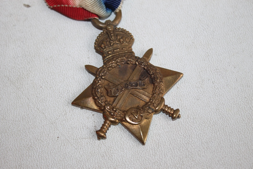 A WWI 1914-1915 STAR MEDAL TRIO, named to 1537 SJT C. W. Bragger Worc. Yeo.., along with a victory - Image 5 of 6
