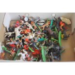 A LARGE QUANTITY OF BOXED AND LOOSE BRITAINS DETAIL FIGURES, to Include soldiers, cowboys,