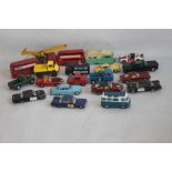 A COLLECTION OF PLAYWORN DINKY AND CORGI DIECAST VEHICLES