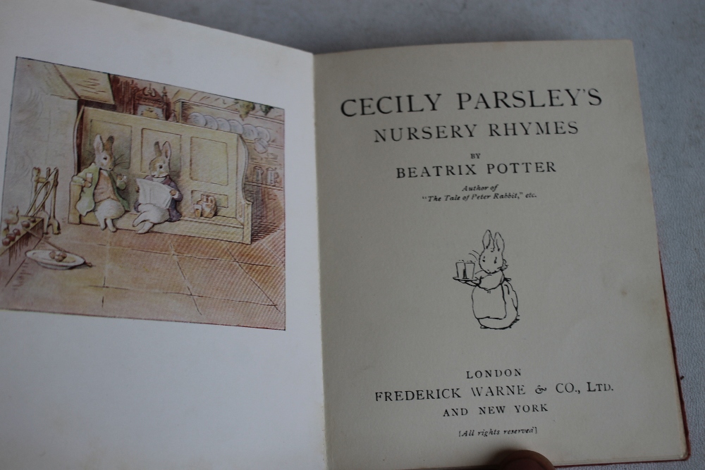 BEATRIX POTTER - 'CECILY PARSLEY'S NURSERY RHYMES' FIRST EDITION, together with early editions of ' - Image 4 of 6
